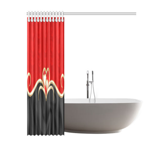 Elegant Red Black Love Shower Curtain 60"x72"