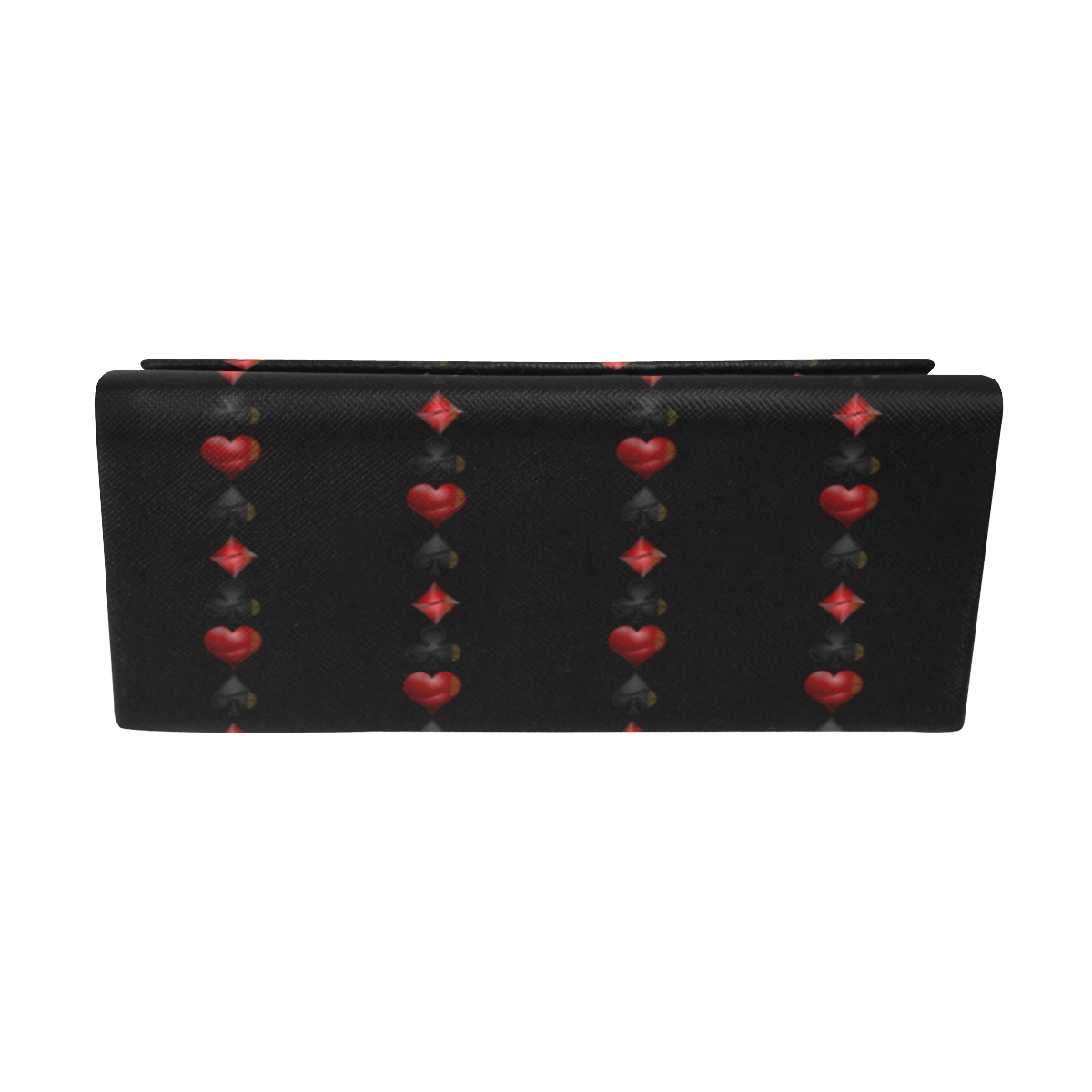 Black and Red Casino Poker Card Shapes Custom Foldable Glasses Case