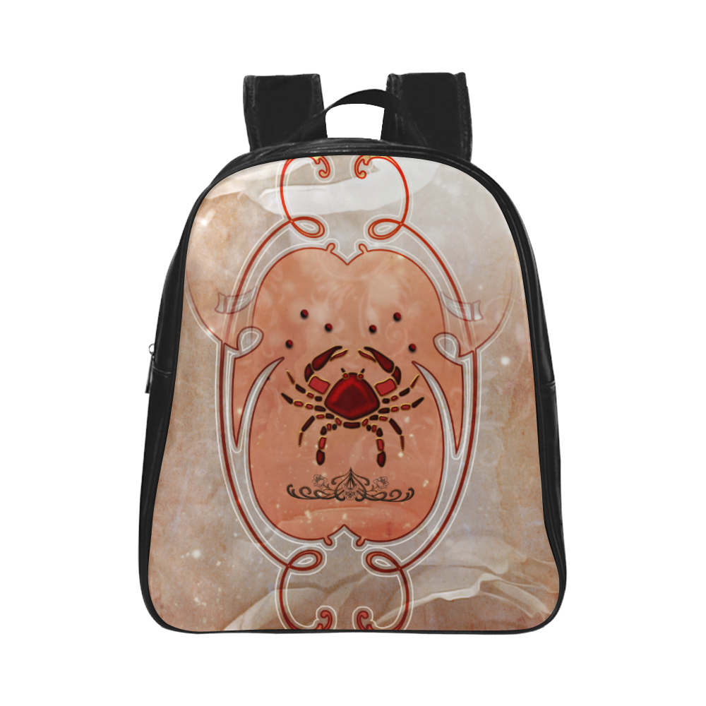 Decorative crab School Backpack (Model 1601)(Small)