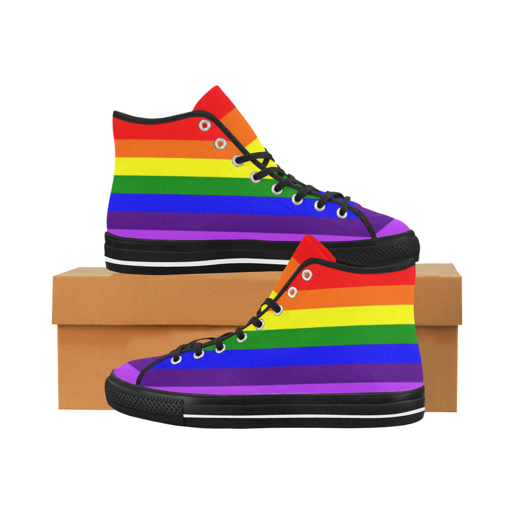 Rainbow Flag (Gay Pride - LGBTQIA+) Vancouver H Women's Canvas Shoes (1013-1)