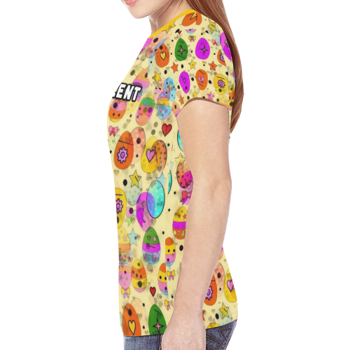 Eggcellent Popart by Nico Bielow New All Over Print T-shirt for Women (Model T45)