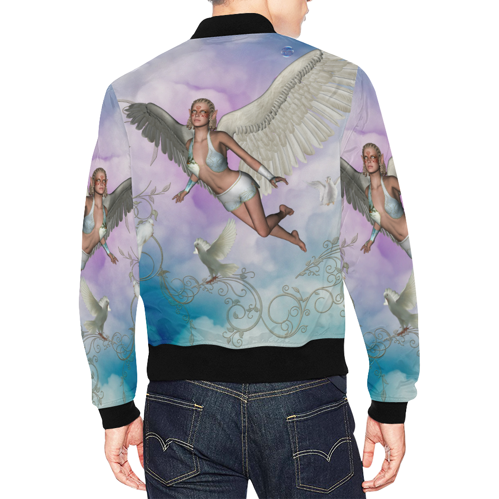 Fairy in the sky All Over Print Bomber Jacket for Men (Model H19)