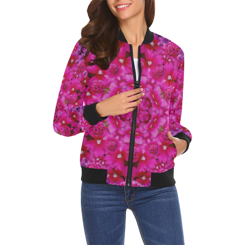 flower suprise to love and enjoy All Over Print Bomber Jacket for Women (Model H19)