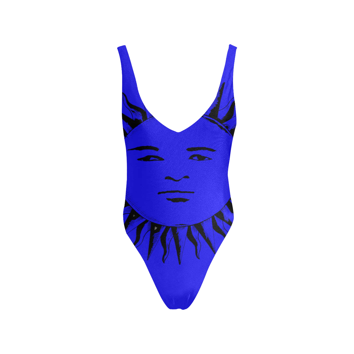 GOD One Piece Swimsuits Royal Blue Sexy Low Back One-Piece Swimsuit (Model S09)