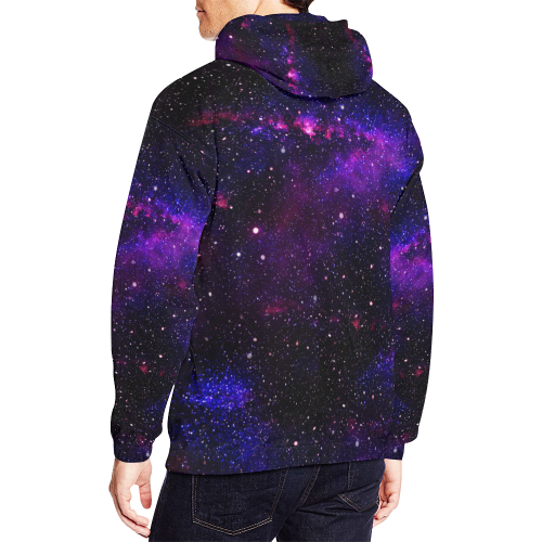 Galaxy Hoodie Space Universe Nebula Astronaut Starry Sky Hoodie All Over Print Hoodie for Men (USA Size) (Model H13)
