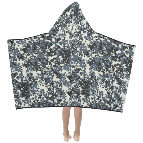 Urban City Black/Gray Digital Camouflage Kids' Hooded Bath Towels