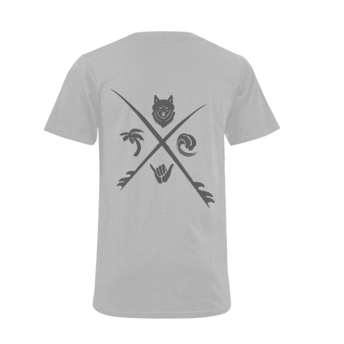 Summer Of Wolf Men's V-Neck T-shirt (USA Size) (Model T10)