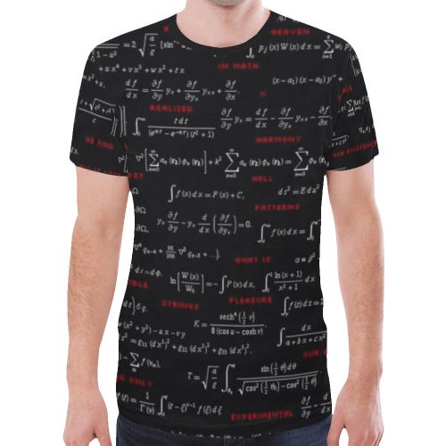Mathematical Equation Design Gamer New All Over Print T-shirt for Men (Model T45)