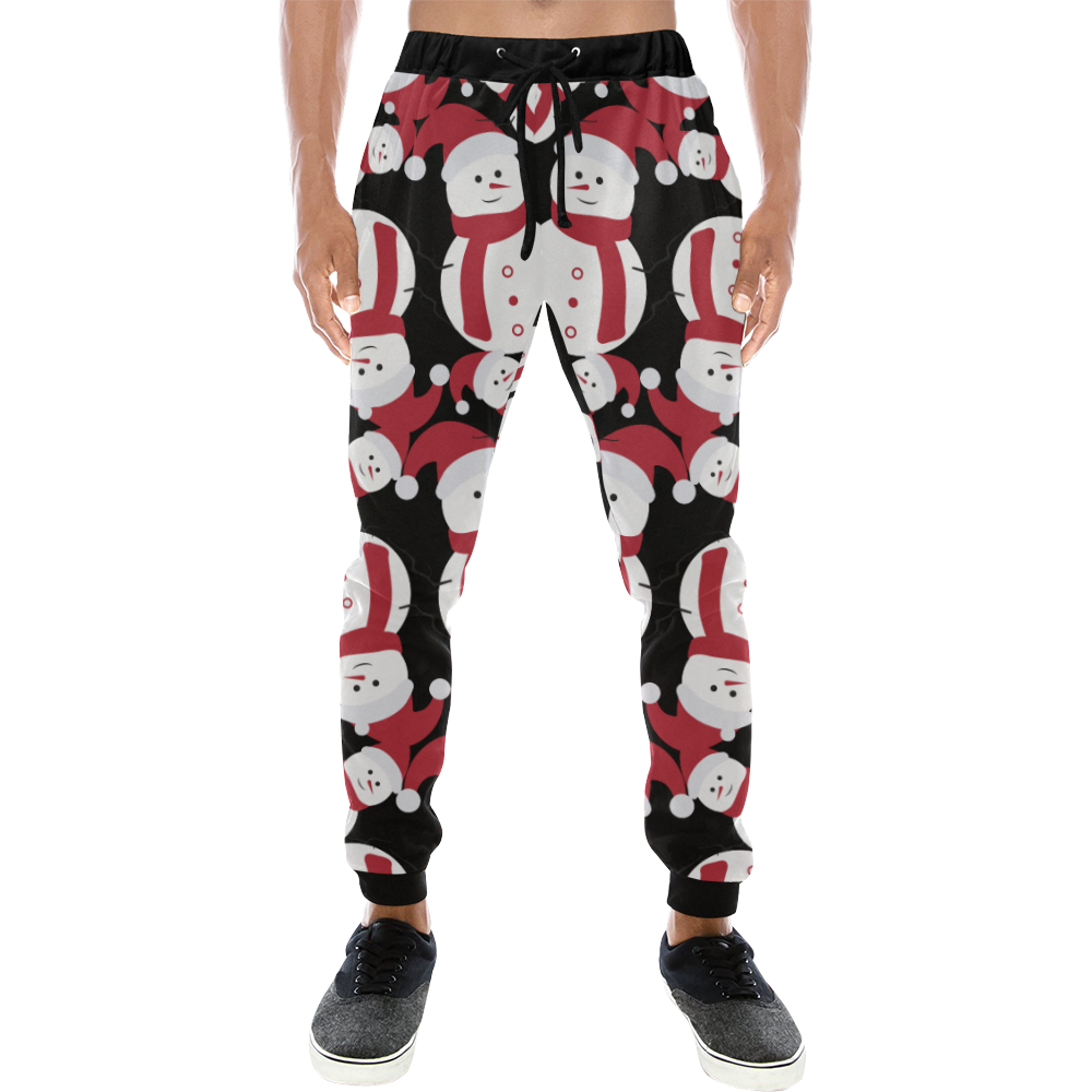 Snowman Men's All Over Print Sweatpants/Large Size (Model L11)