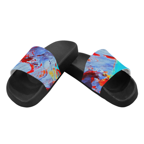 oil_k Men's Slide Sandals (Model 057)