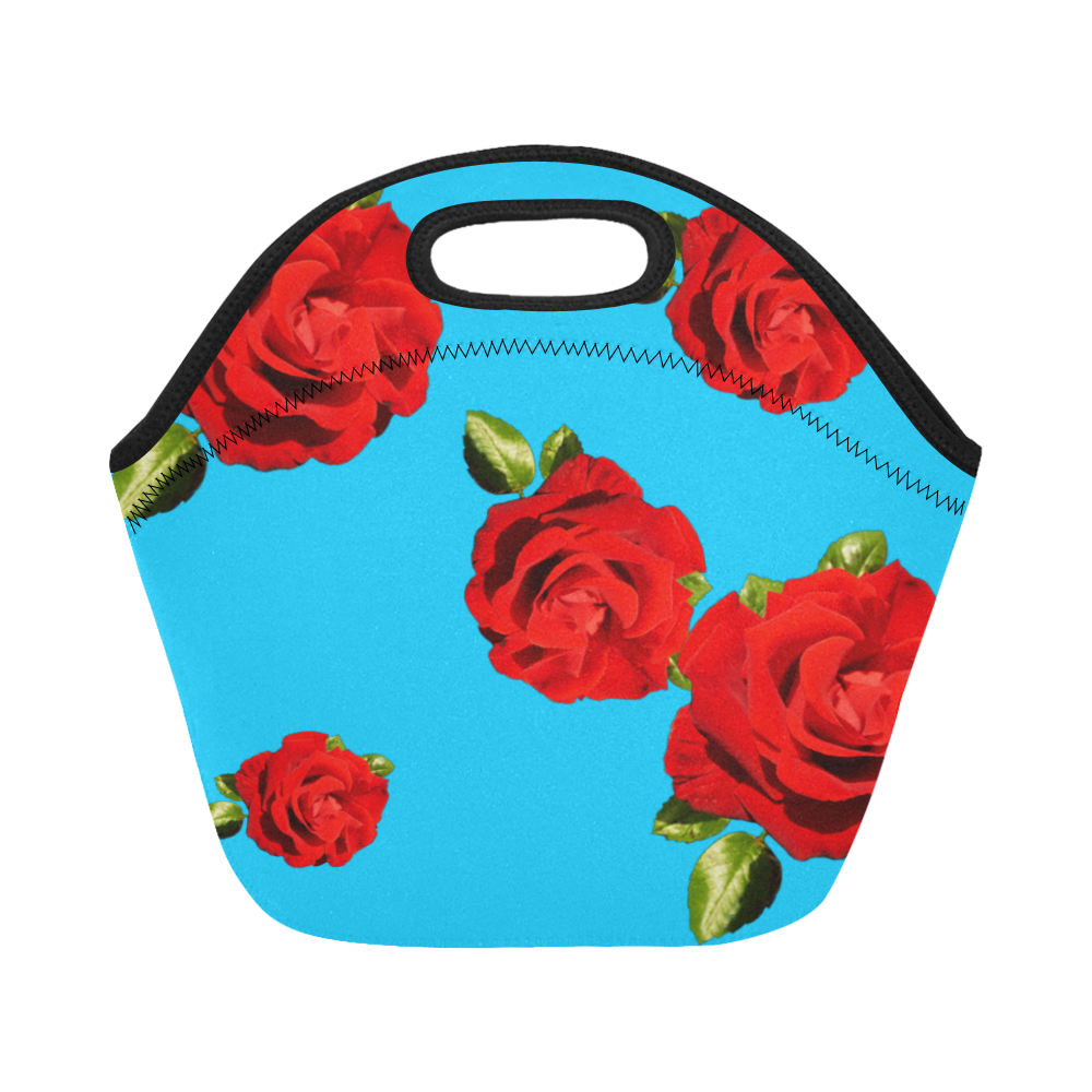Fairlings Delight's Floral Luxury Collection- Red Rose Neoprene Lunch Bag/Small 53086b12 Neoprene Lunch Bag/Small (Model 1669)