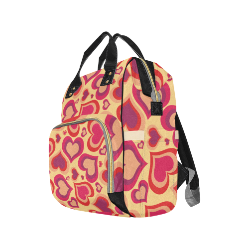 Boss Baby Gold Hearts Multi-Function Diaper Backpack/Diaper Bag (Model 1688)