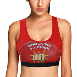 Shocking Thunder Women's All Over Print Sports Bra (Model T52)