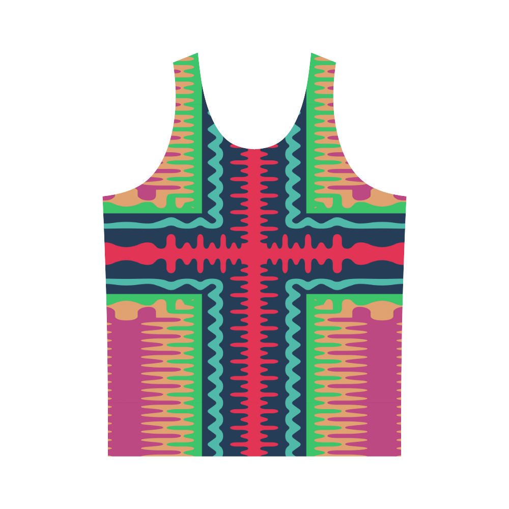 Waves in retro colors All Over Print Tank Top for Men (Model T43)
