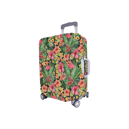 Tropical Flamingo Flowers Luggage Cover/Small 18"-21"