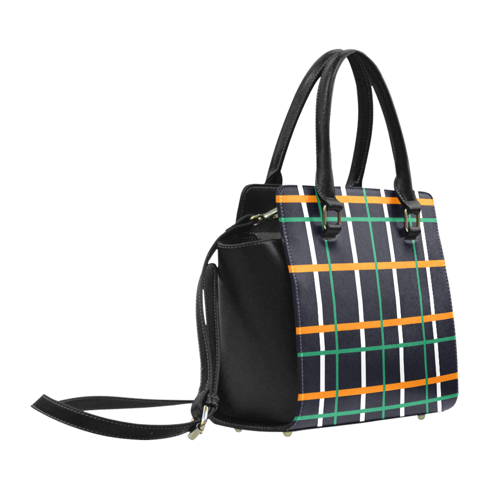 Black Tartan handbag Classic Shoulder Handbag (Model 1653)