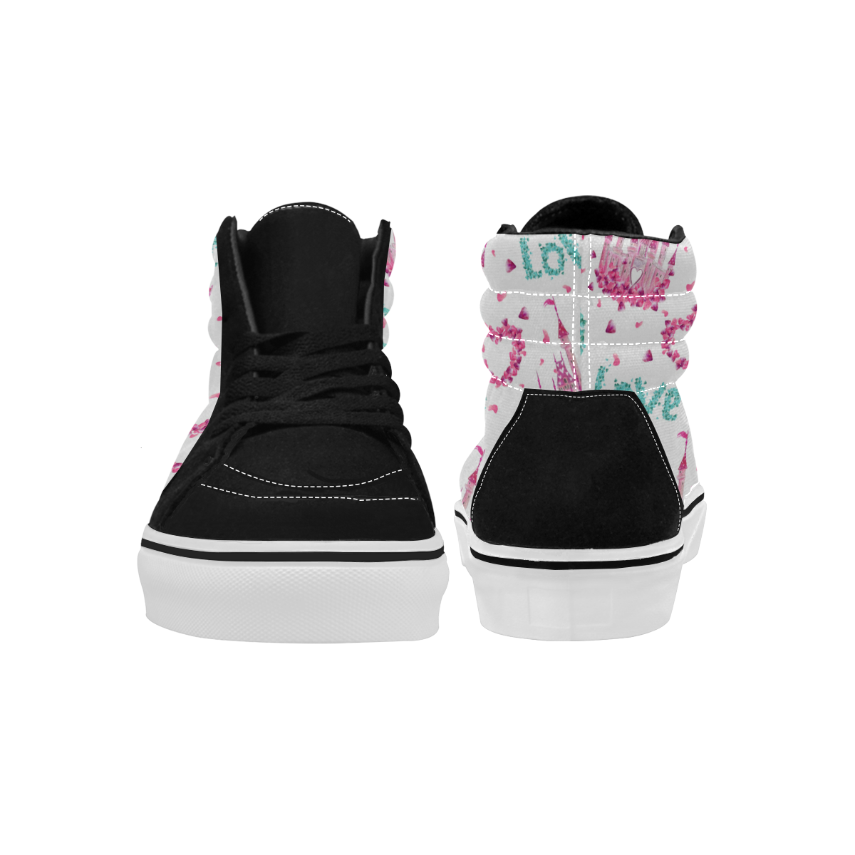 mickeylove1hightopvan Women's High Top Skateboarding Shoes (Model E001-1)