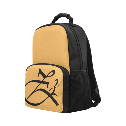 Alphabet Z Light Orange Unisex Laptop Backpack (Model 1663)