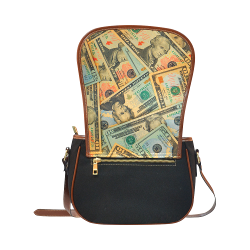 US DOLLARS 2 Saddle Bag/Small (Model 1649)(Flap Customization)