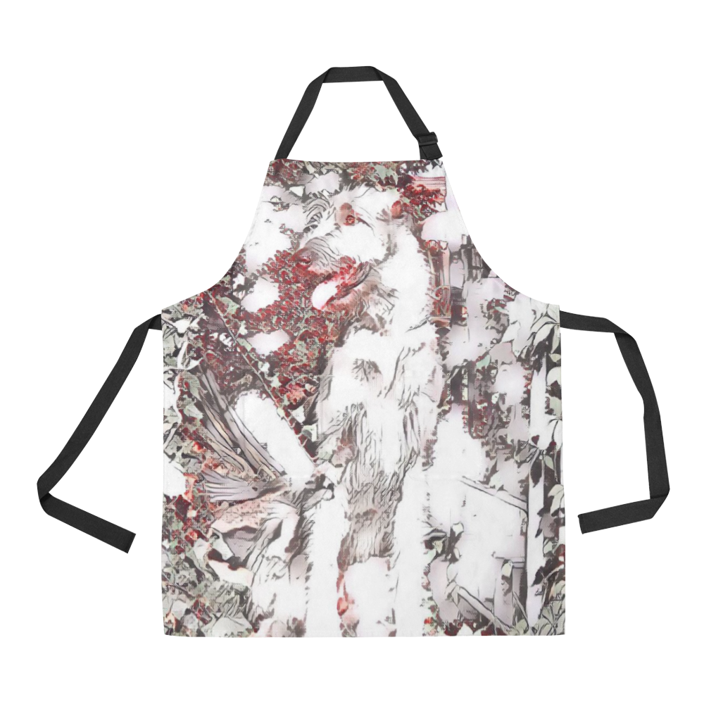 Cherry Blossom Wolfhound All Over Print Apron
