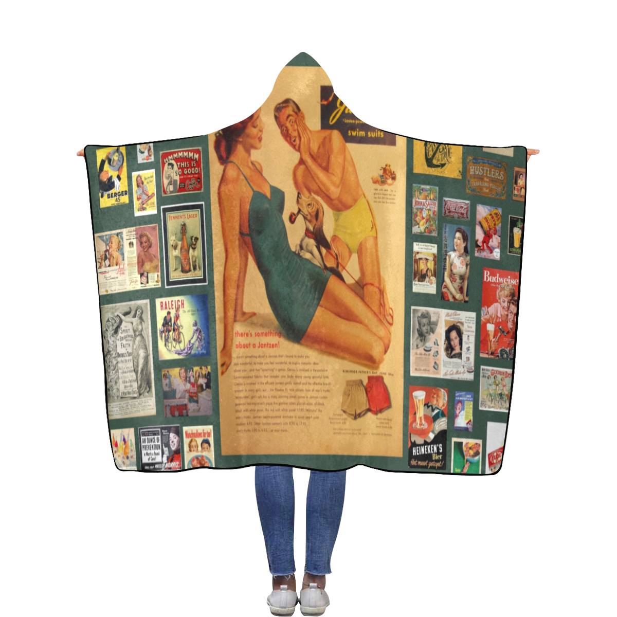 When Smoking Was Healthy Flannel Hooded Blanket 56''x80''