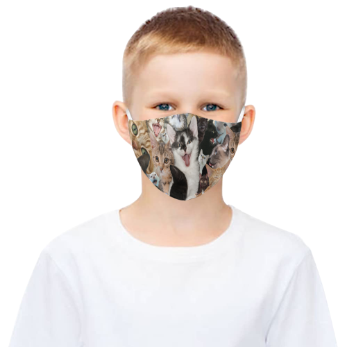 Crazy Kitten Show 3D Mouth Mask with Drawstring (Pack of 10) (Model M04)