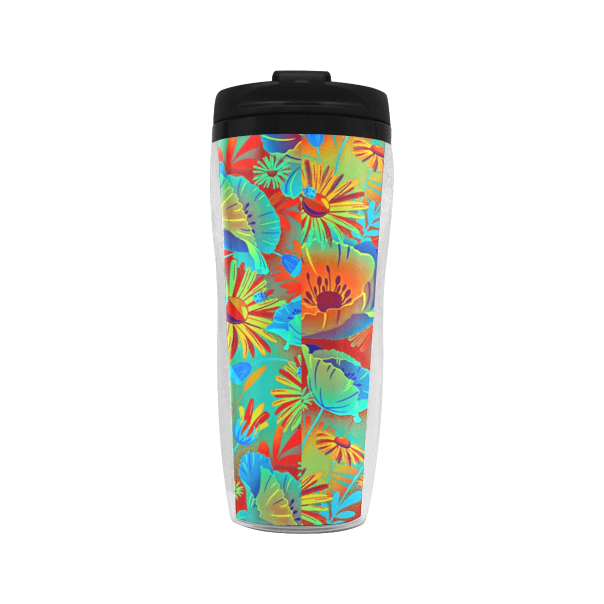 bright tropical floral Reusable Coffee Cup (11.8oz)
