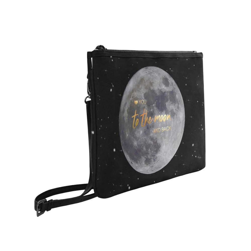 TO THE MOON AND BACK Slim Clutch Bag (Model 1668)