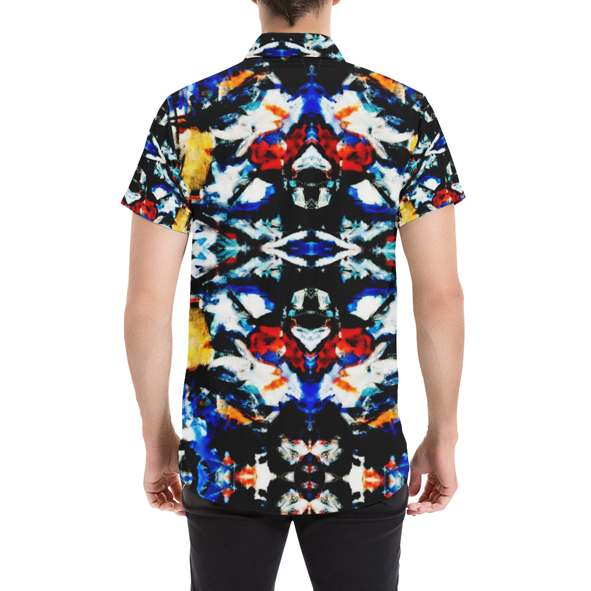 abstract art painting Men's All Over Print Short Sleeve Shirt/Large Size (Model T53)