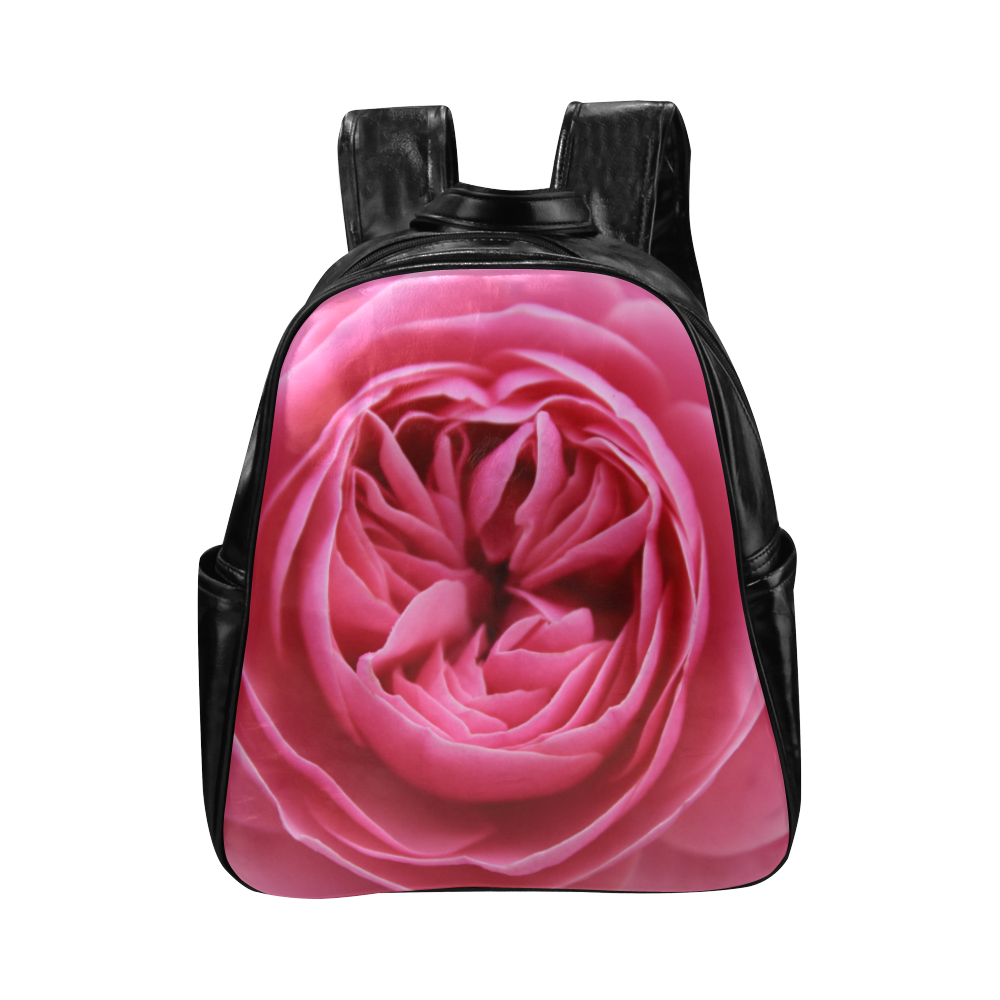 Rose Fleur Macro Multi-Pockets Backpack (Model 1636)