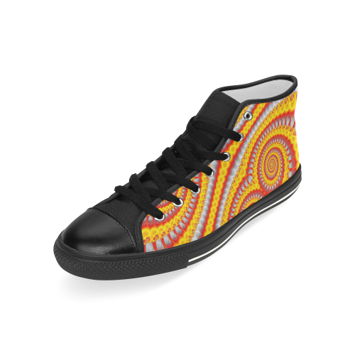 Spiraling Men’s Classic High Top Canvas Shoes (Model 017)