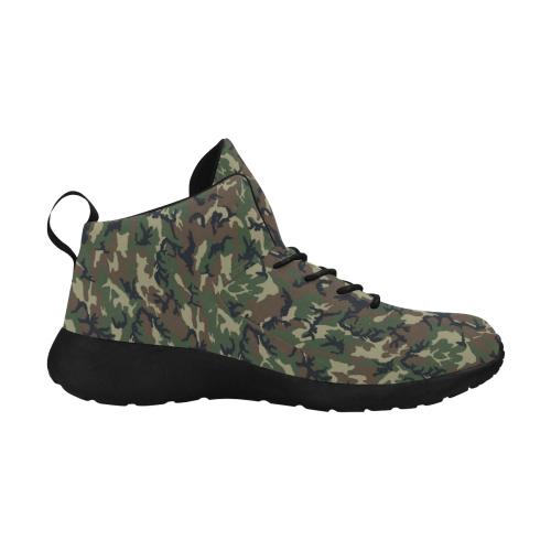 Woodland Forest Green Camouflage Men's Chukka Training Shoes (Model 57502)