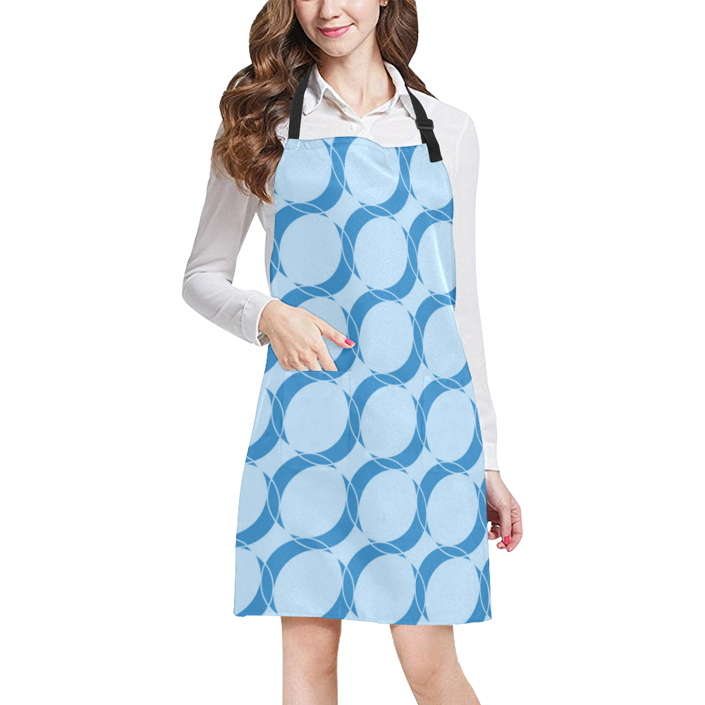 Abstract  pattern - blue. All Over Print Apron