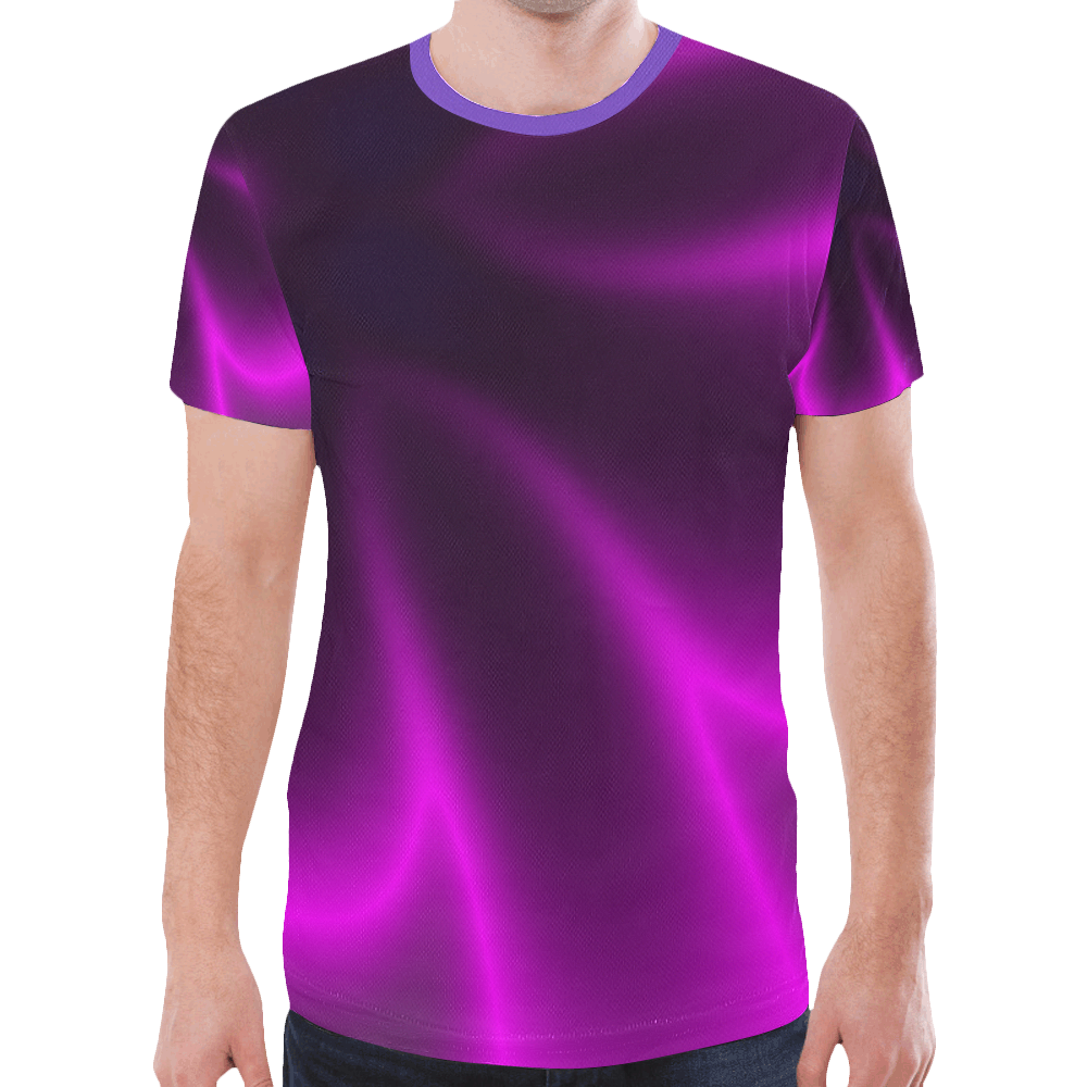 Purple Blossom New All Over Print T-shirt for Men (Model T45)