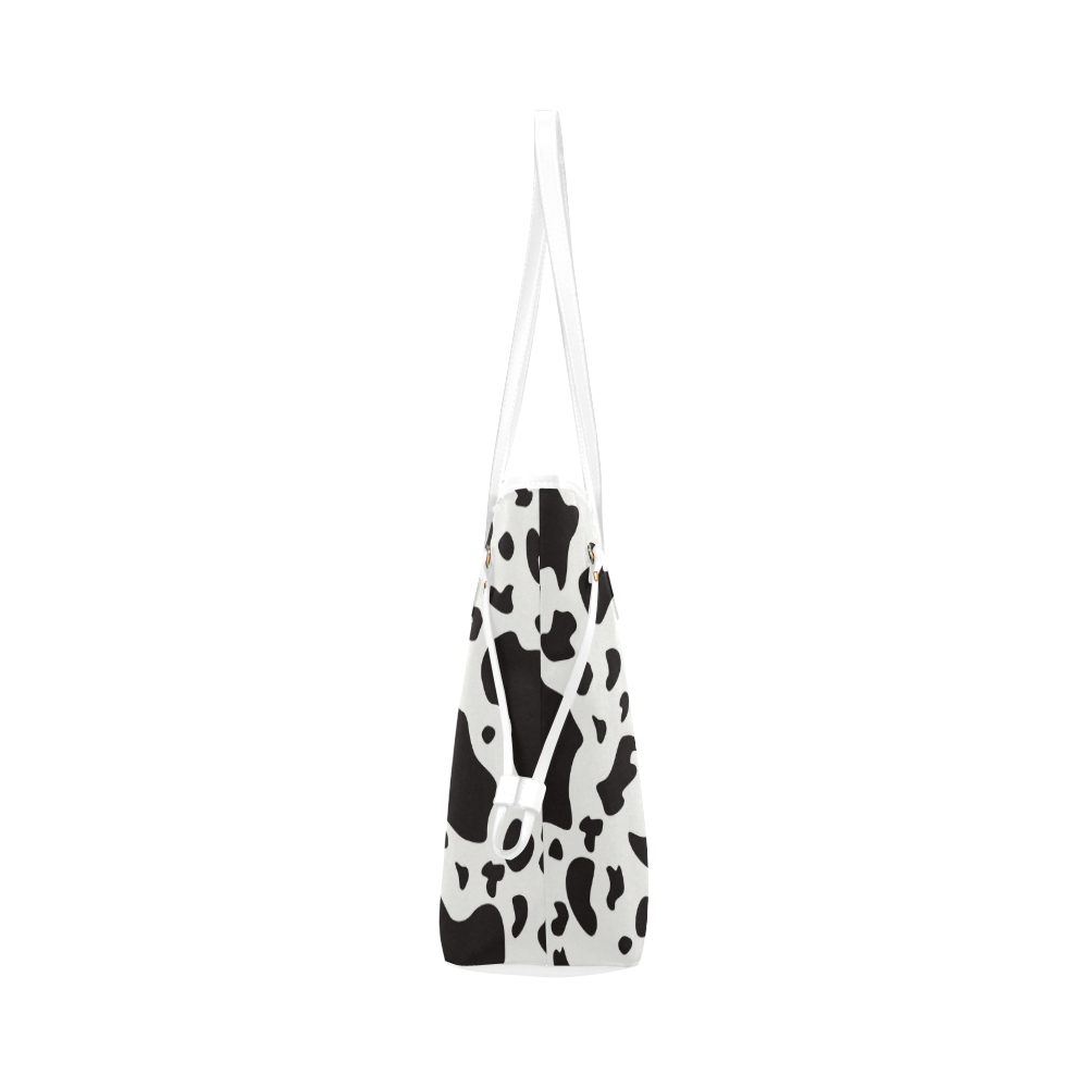 Black and White Pattern Clover Canvas Tote Bag (Model 1661)