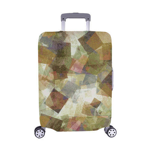 abstract squares Luggage Cover/Medium 22"-25"