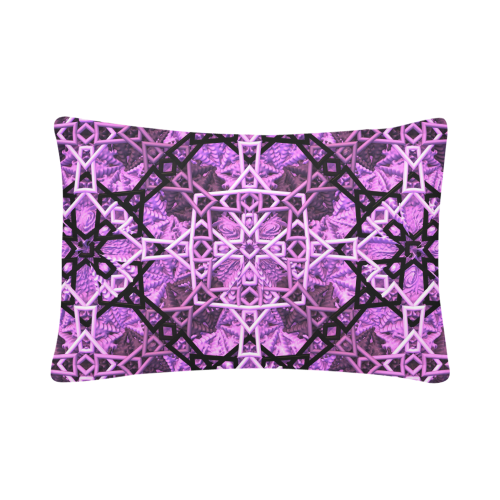 Pink/Black Fractal Pattern Custom Pillow Case 20"x 30" (One Side) (Set of 2)