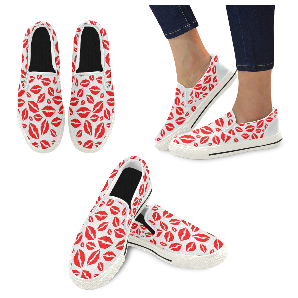 Kiss Women's Slip-on Canvas Shoes (Model 019)