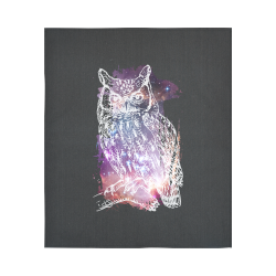 Cosmic Owl - Galaxy - Hipster Cotton Linen Wall Tapestry 51"x 60"