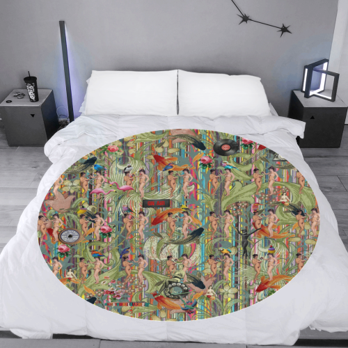 Just Another Relaxing Sunday Afternoon Circular Ultra-Soft Micro Fleece Blanket 60"