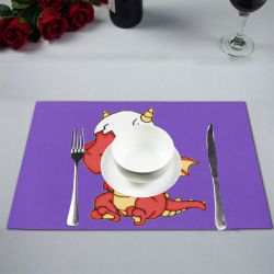 Baby Red Dragon Purple Placemat 12''x18''