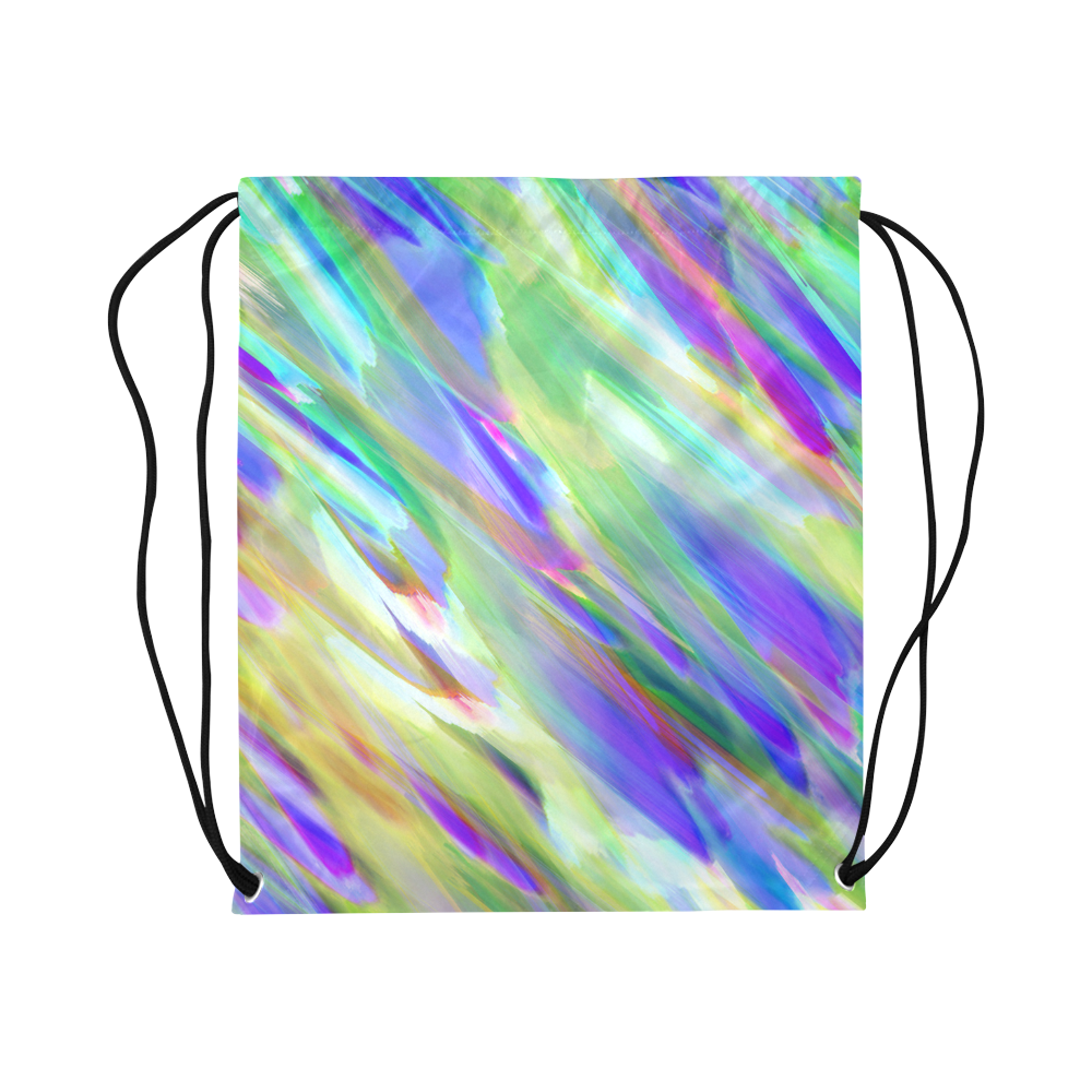 Colorful digital art splashing G401 Large Drawstring Bag Model 1604 (Twin Sides)  16.5"(W) * 19.3"(H)
