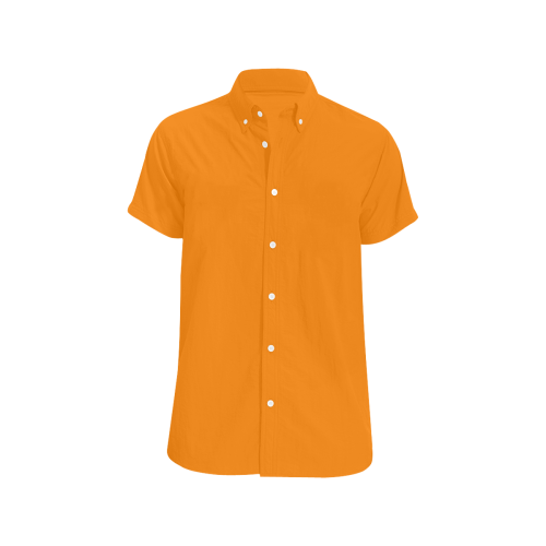 color UT orange Men's All Over Print Short Sleeve Shirt (Model T53)