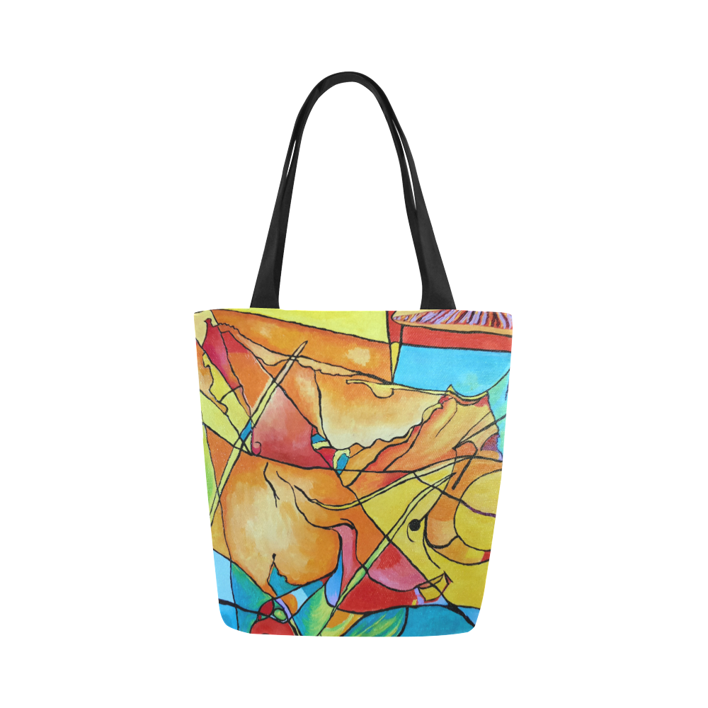 ABSTRACT NO. 1 Canvas Tote Bag (Model 1657)