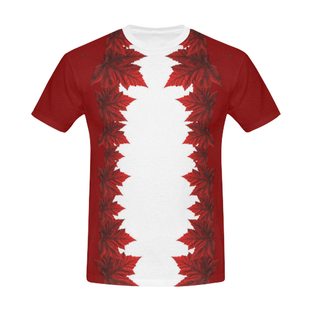 Canada Maple Leaf T-shirts Canada Plus Size Shirts All Over Print T-Shirt for Men/Large Size (USA Size) Model T40)