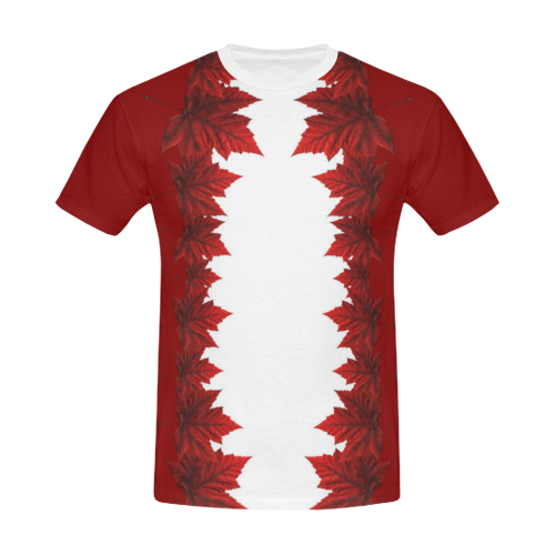 Canada Maple Leaf T-shirts Canada Plus Size Shirts All Over Print T-Shirt for Men/Large Size (USA Size) Model T40)