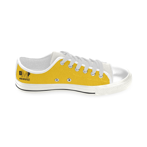 DMP music Foze White/Yellow Men's Classic Canvas Shoes (Model 018)