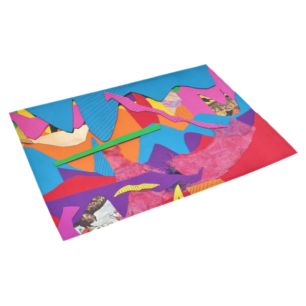 colourful collage Azalea Doormat 30" x 18" (Sponge Material)