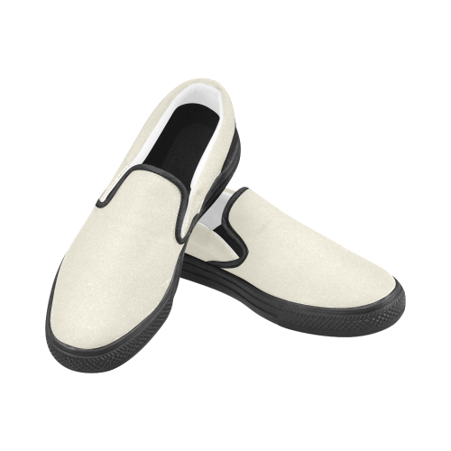 Eggshell Men's Slip-on Canvas Shoes (Model 019)