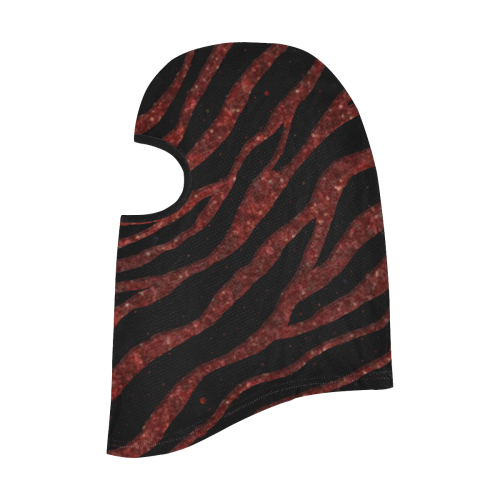 Ripped SpaceTime Stripes - Glitter Red All Over Print Balaclava